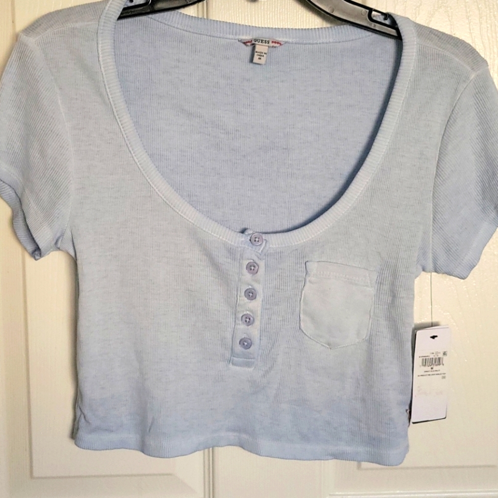 Crop top baby blue